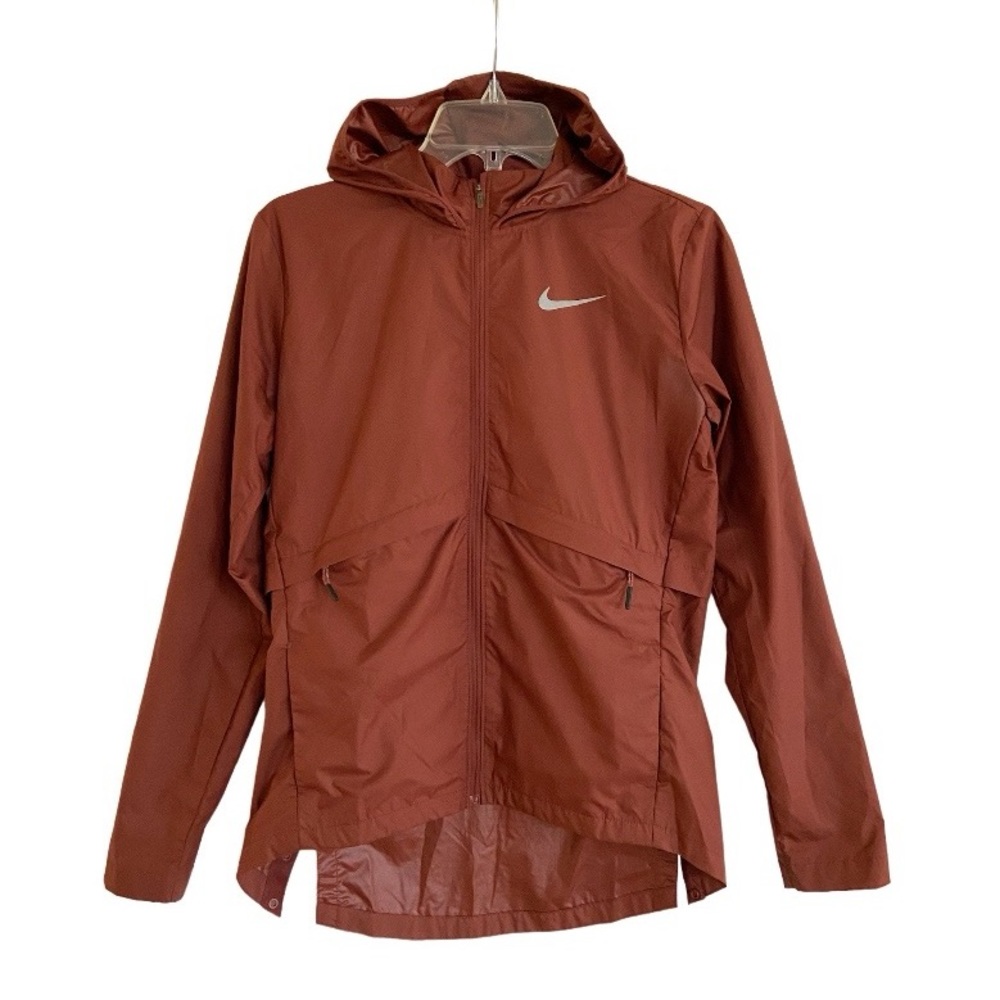 Nike Hooded Lightweight Running Jacket Size XS in Cinnamon Brown